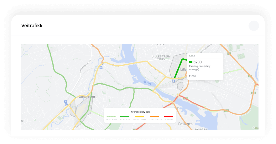 Veitrafikkdata i Plaace