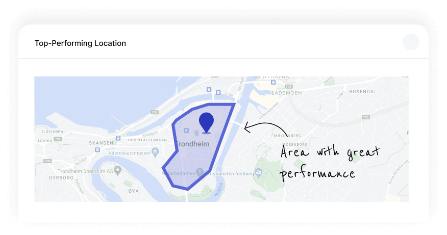 Identify your top-performing location in Plaace