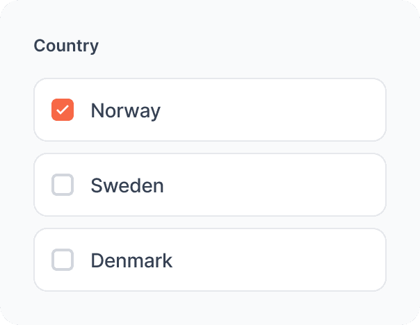 Step 1: Choose country