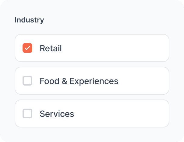 Step 2: Choose industry